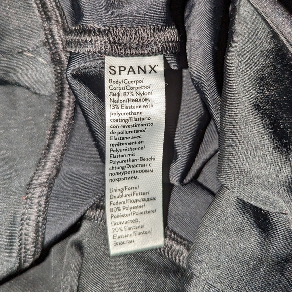 SPANX Faux Leather Leggings Black Large - Picture 9 of 10